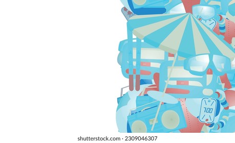 Background pattern abstract design texture. Vertical seamless stripe. Border frame, transparent background. Theme is about googles, protector, alpine, clock, cartoon, graphic, snow, rubix cube