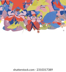 Background pattern abstract design texture. Horizontal seamless stripe. Border frame, transparent background. Theme is about tropical, garden, footwear, platform heels, pumps, beautiful