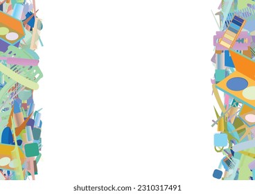 Background pattern abstract design texture. Vertical seamless stripes. Border frame, transparent background. Theme is about powder, hair clips, bobby pin, salon, pomatum, straight razor