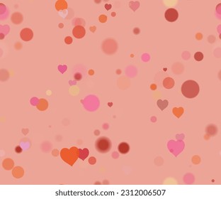 Background pattern abstract design texture. Seamless. With hearts. Theme is about blending, romance, inspiration, pattern, hearts, sequins, translucency, circle, decoration, graphic, texture