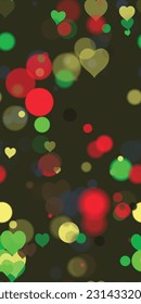Background pattern abstract design texture. Seamless. Dark. Theme is about texture, colorful, sequins, overflows, hearts, sparkles, illuminated, pattern, blurred, romance, glows, relations