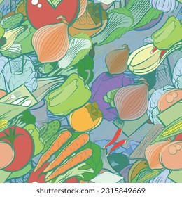 Background pattern abstract design texture. Seamless. Table setting and Health food. Theme is about the harvest, bitter, tart, onion feathers, in the leaves, glare, vitamin C, vegetables