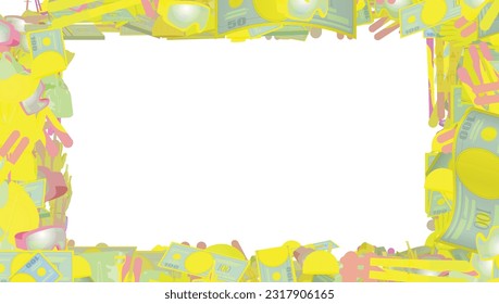 Background pattern abstract design texture. Border frame, transparent background. Theme is about pair, profit, 100, shovel, credit, american, hiking, stick, cane, scoop, nobody, bill, snow