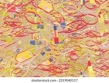 Background pattern abstract design texture. Seamless. Theme is about decor, cosmetology, cosmetics, thread, woven, tones, powder, stripes, pomatum, irregular, toiletry, brush, striped fabric