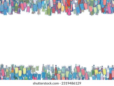 Background pattern abstract design texture. Alcohol. Horizontal seamless stripes. Border frame, transparent background. Theme is about Russian, for the holiday, brandy, Finnish, mixture