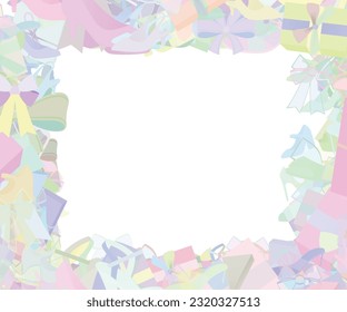 Textura de diseño abstracto de patrón de fondo. Pastel. Marco de borde, fondo transparente. El tema es sobre fiestas, damas, encaje, zapatería, tacones altos, Navidad, sorpresa, oferta, alegría, aniversario