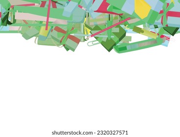 Background pattern abstract design texture. Horizontal seamless stripe. Border frame, transparent background. Theme is about glamour, girl, purse, ribbon, buckle, fashion, casual, personal