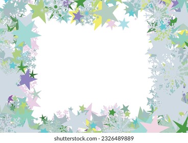 Background pattern abstract design texture. Border frame, transparent background. Theme is about organic, nature, swirls, flake, xmas, ice, merry, snow, falling, celebration, holiday, new year
