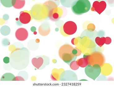 Background pattern abstract design texture. Seamless. With hearts. Theme is about colors, texture, textured, hearts, translucency, illuminated, flare, romance, circle, inspiration, graphic