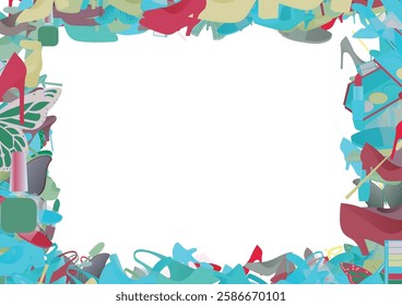 Background pattern abstract design texture. Border frame, transparent background. Theme is about ointment, elegant, beautiful, Butterfly, spring, pomatum, casual, high heels, vector, Piano Key