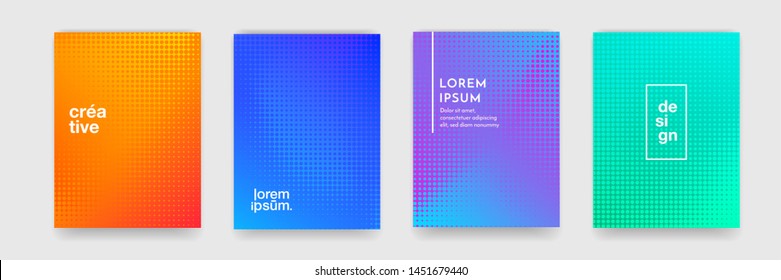 Background pattern, abstract geometric halftone color gradient. Vector trend texture pattern graphic background