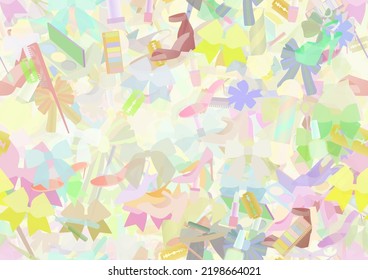 Background pattern abstract seamless design texture. Pastel. Theme is about slide sandals, slingback shoes