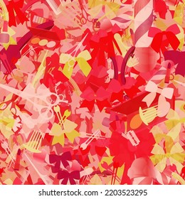 Background pattern abstract seamless design texture. Theme is about claw, comb, hair care, dressing, ointment