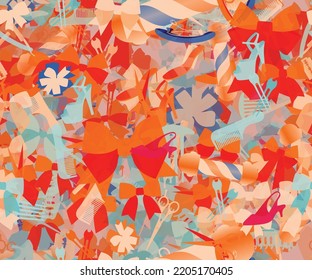 Background pattern abstract seamless design texture. Theme is about barbershop, hair care, style, everyday