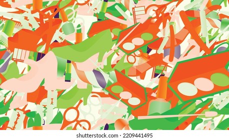 Background Pattern Abstract Seamless Design Texture. Theme Is About Parlor, High Heels, Ladies, Footwear, Style