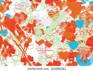 Background pattern abstract seamless design texture. Theme is about salon, adornment, dressing, clip, hairpin