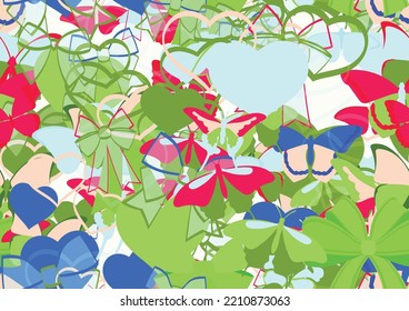 Background pattern abstract seamless design texture. Theme is about silhouette, Butterfly, dressing, ornate