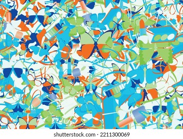 Background pattern abstract seamless design texture. Theme is about nature, drawing, beauty, spring, repeat