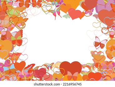 Background pattern abstract seamless design texture. Border frame, transparent background. Theme is about art, relations, wildlife, delicate, silhouette, background, drawing, Butterfly, colorful