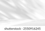 Background Pattern In Abstract Vector Business Texture And Design, 3D Kitchen Illustration With Light, Home Space Concept, Wall In White Interior, Modern Minimal Studio Scene And Product Presentation
