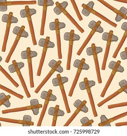 background pattern with ancient stone axes