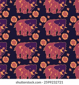 Background Pattern Animal Batik Vector