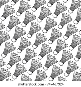 background pattern with badminton shuttlecock