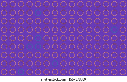 Background pattern from big circles on a deep purple background. Some elements of a different color