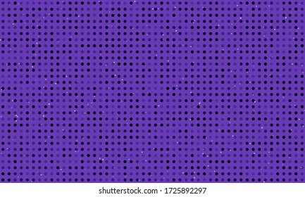 Background pattern from black circles of different shades. Vector illustration on deep purple background with stars