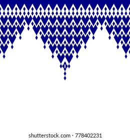 Background pattern of blue geometric shapes on white