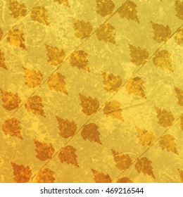 background pattern with  brown leaves  for use in the textile printing and design packages. Vector Illustration