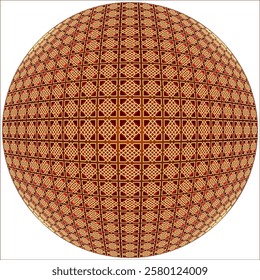 Background pattern celtic on a spherical workpiece