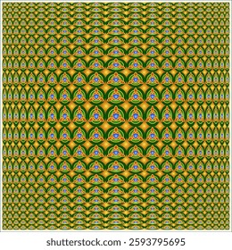 Background pattern celtic on a spherical squares workpiece