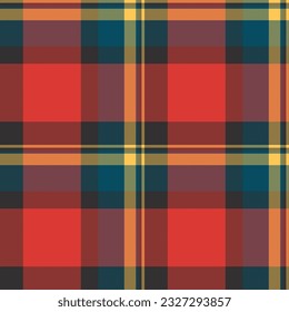 Background pattern check of tartan textile plaid with a fabric vector texture seamless in red and grey colors.