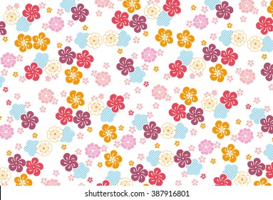 Background pattern of cherry blossoms