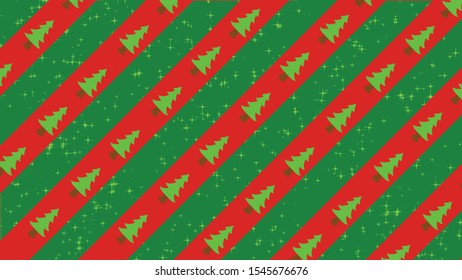 Background pattern christmas red and green with christmas tree. Background paper christmas with sparkle star. Background happy new year and merry christmas.
