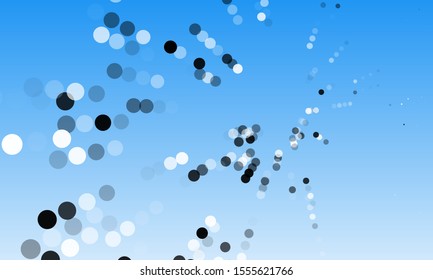 Background pattern from circles of different shades and various sizes on a blue background. Linear gradient background