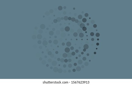 Background pattern from circles of various sizes and different shades on a blue grey background