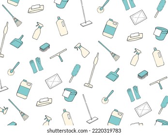 Background pattern of cleaning items