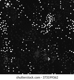 background pattern, code art, algorithm of dots, lines, squares and crosses
