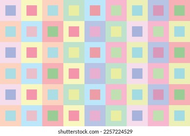 Hintergrundbild: Das farbenfrohe, nahtlose Muster mit Quadraten