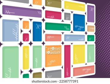 The background pattern consists of multicolored squares in perspective. vector illustration for use in graphics or product components.