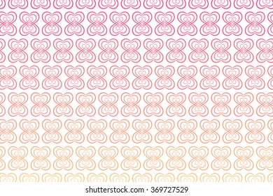 Background pattern of crossed heart waves