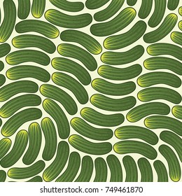 background pattern with cucumbers
