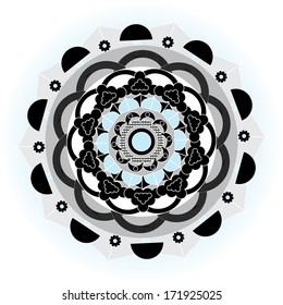 background with pattern and curl