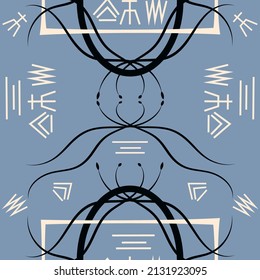 Background pattern with decorative geometric and abstract elements