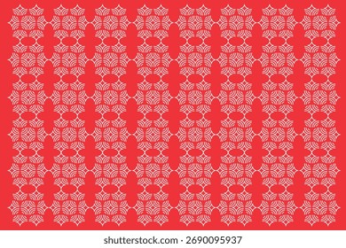 Patrón de fondo con adorno decorativo sobre un fondo rojo. Vector.