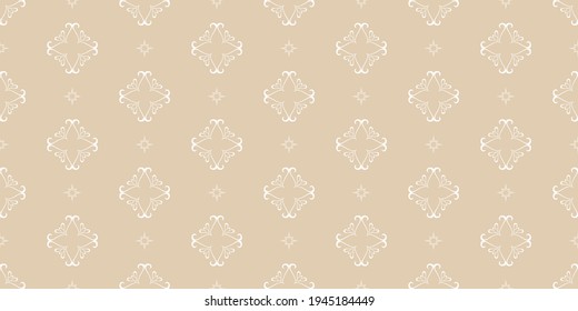 Background pattern with decorative ornaments on a beige background. Vector image