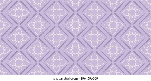 Background pattern with decorative ornaments purple shades, wallpaper. Seamless pattern, texture. Vector graphics