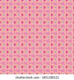 Background pattern depicting a love or heart shape in a very matching color